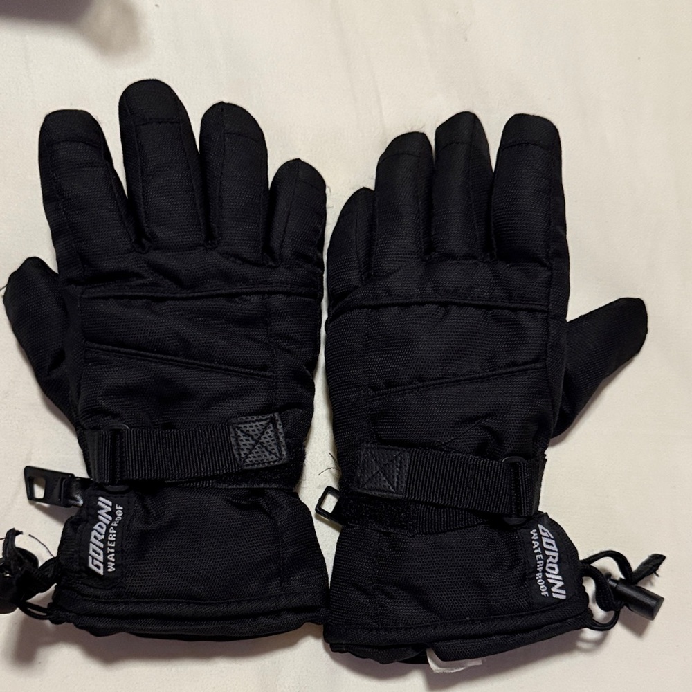 Kids junior S Black Winter Gloves
